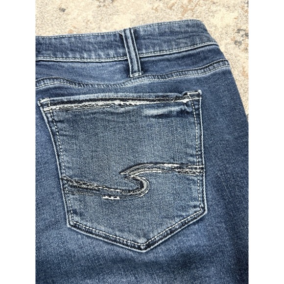 Silver Jeans Suki Slim Boot Blue Womens Size 33x33 Fits 37x31 - Picture 16 of 16